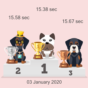 virtual dog racing results