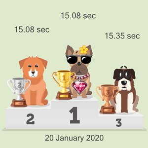 online dog race podium