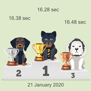 Litecoin dog race photo
